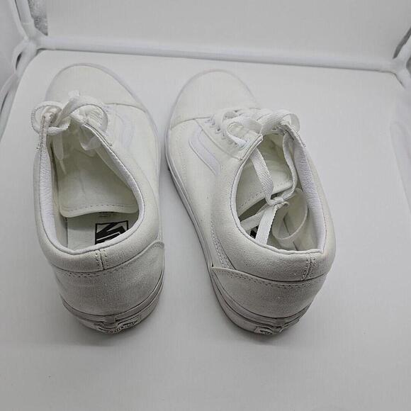 Old Skool Vans Canvas Shoe 8 Men 9.5 Women White - Picture 9 of 10